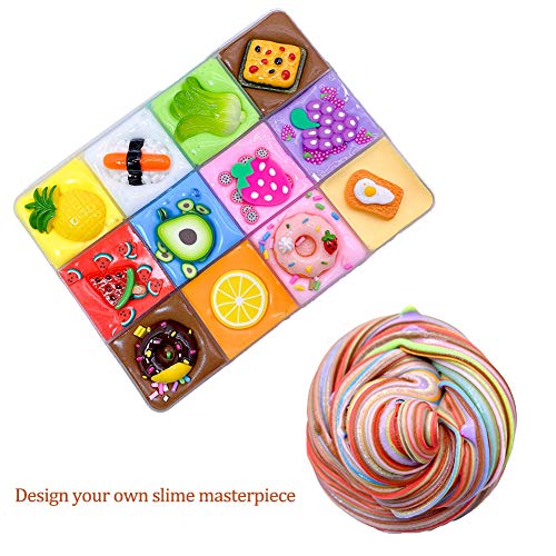 SIMUER Wolk Klei, Katoenen modder, DIY Fluffy Slime Fruit Schotel Slijm Groente Cake Slijm Modder Kinderen Intellectuele… - Image 3