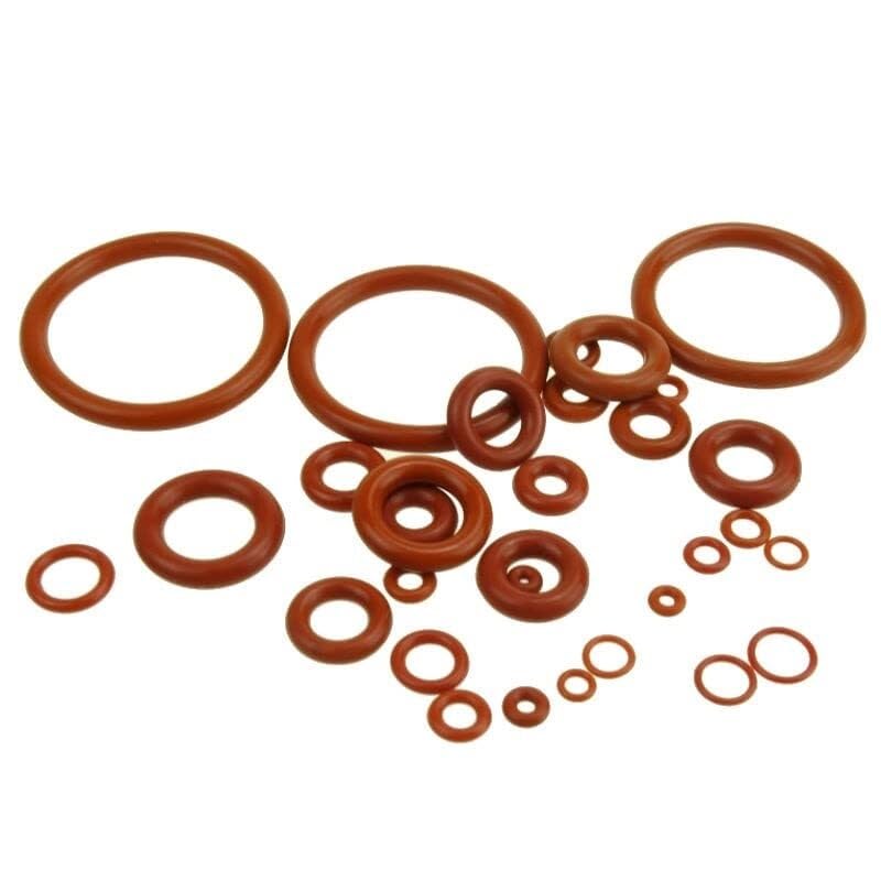 10/20/50/100 Uds OD 8-65mm Junta tórica de Silicona roja Espesor 2mm Juntas de arandela de Anillo de Calidad alimentaria-35 ℃-200 ℃(62x58x2mm/100pcs)