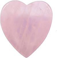 Vista 3 de SUNYIK Piedra tallada a mano para el pulgar, piedras pulidas en el bolsillo de la palma, cristales curativos, en forma de corazón, cuarzo rosa