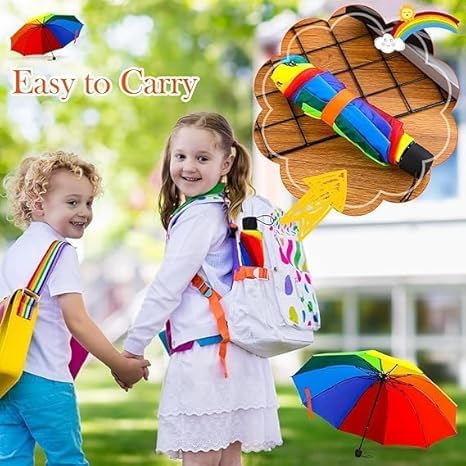 Image of Magic Umbrella Windproof and Rainproof Umbrella with Bloom After Rain Pattern 3 Fold Anti UV Protection Folding Umbrella for Rain, Sun 2 Persons Adult Kids & Women