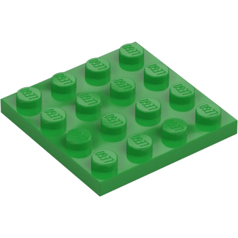 LEGO Plate 4 x 4, Part 3031, Multiple Colours Available (Bright Green, 5, count)