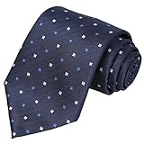 KissTies Mens Blue Navy Dots Necktie Business Tie + Gift Box