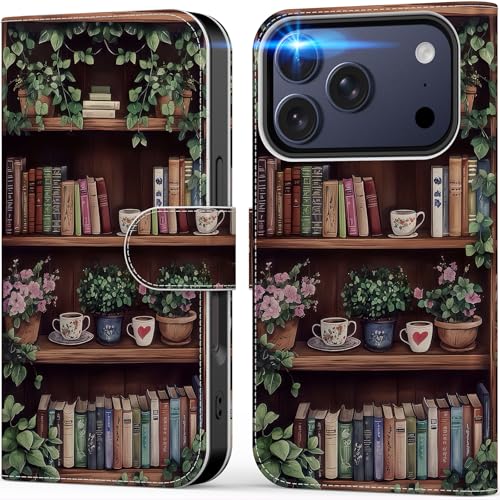 DEENAKIN for iPhone 17 Pro/iPhone 18 Pro Wallet Case + Cash Clip | Card Solts Holder, RFID-Blocking, UV-Printed Artwork, Magnetic Closure with Leather Kickstand - image 1