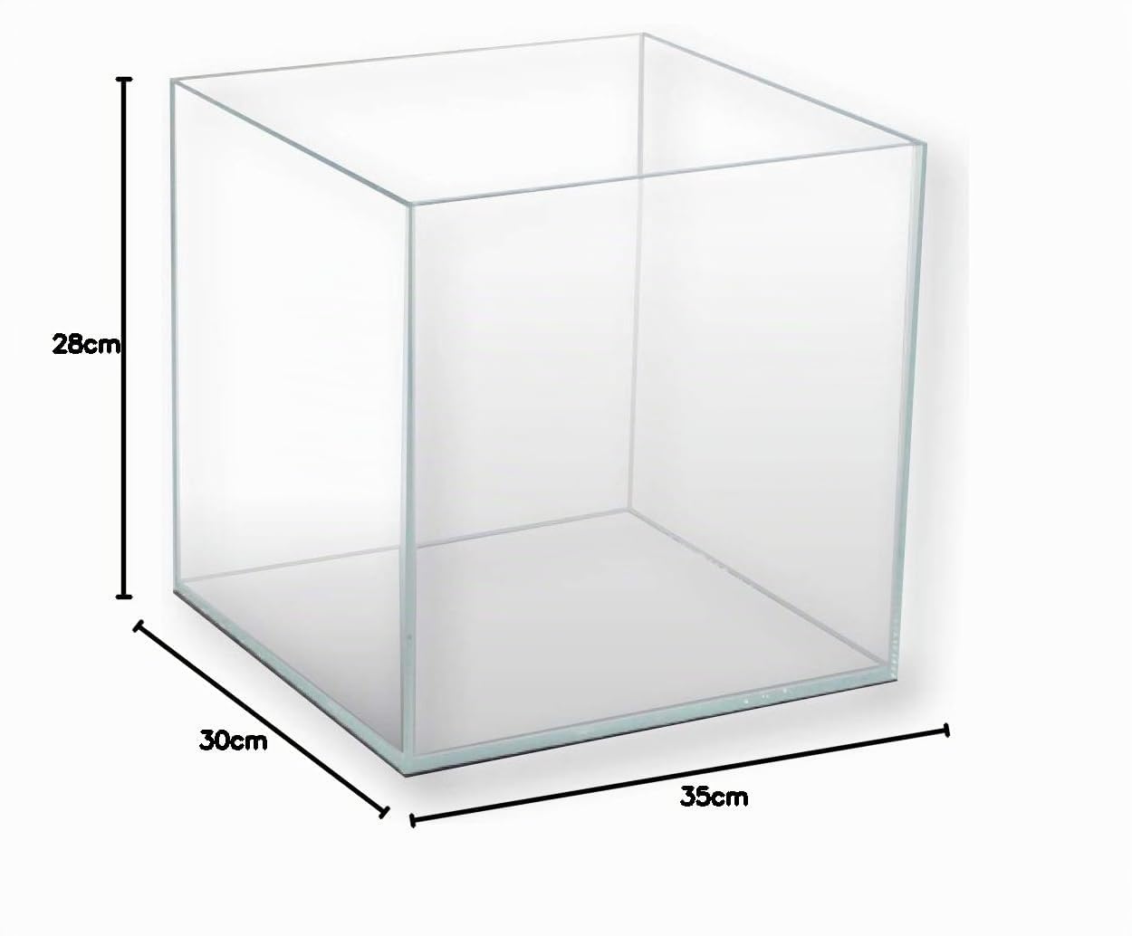 Amtra Nanoscaping - Tanque De Acuario 30 Litros - Caja De Cristal Extra Claro 35 x 28 x 30 cm - Tanque Para Peces Dorados O Como Tortuga Tanque Para Tortugas De Agua Con Tapete Amortiguador Incluido