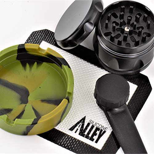 SILICONE ALLEY SMOKN-Edition [Full Set] - Nonstick Ashtray (1) + Mat (1) +