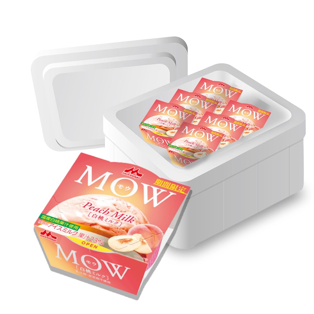 Amazon.co.jp: 森永乳業 MOW (モウ) 白桃ミルク | ドライアイスを入れ