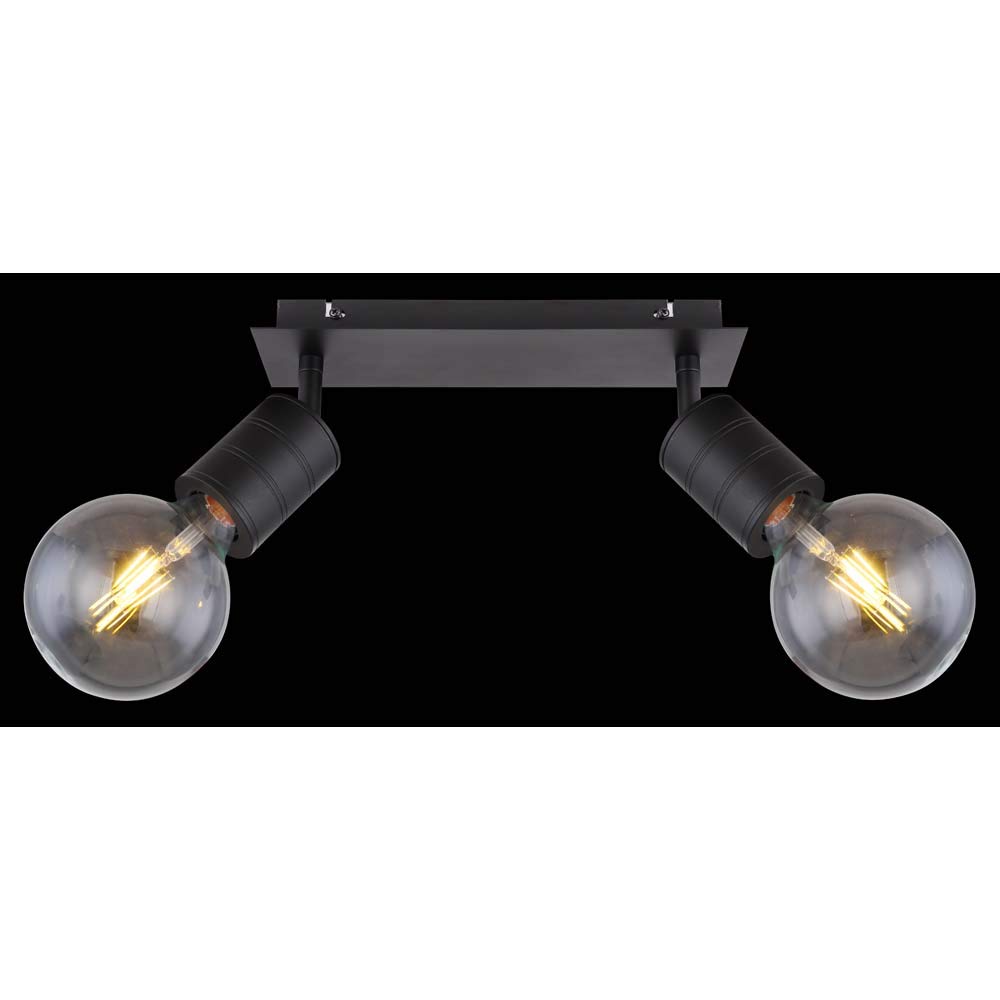 Lampada da soffitto con faretti mobili, in alluminio, colore: nero, per camera da letto, ufficio