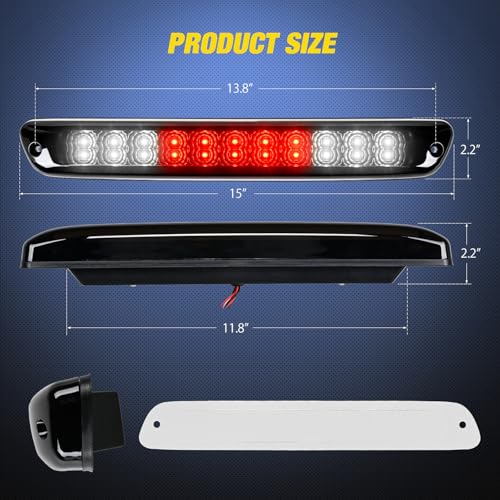 Image of Nilight Third Brake Light for Chevy Colorado GMC Canyon 2004-2012, Smoked