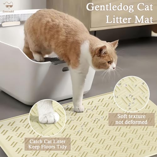 Gentledog Tapete de areia para gatos, tapete de armadilha de areia de gato, antiderrapante, tapete d