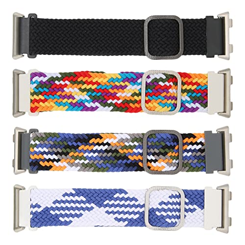 Cuifati Watch Band for 2 46mm smartwatch Adjustable Smartwatch Strap 0.8 in Flannelette Textile Strap Fall Watch Strap Retractable(Rainbow) - Image 2