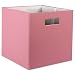 DII Hard Sided Collapsible Fabric Storage Container for Nursery, Offices, & Home Organization, (11x11x11") - Solid Rose