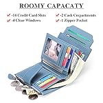 FALAN MULE Small Wallet for Women Leather Bifold Compact RFID Blocking Small Womens Wallet - Image 2