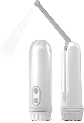 Bulipu Bidé de viaje portátil de mano, bidé personal, mini pulverizador eléctrico de bidé con boquilla de 180 grados, higiene del inodoro