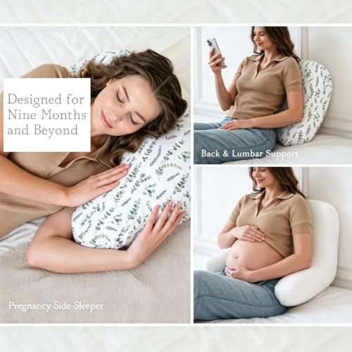 Image of Little Grape Land Nursing Pillow for Infants, Extra Firm Breastfeeding Pillows, Baby Pillow for Nursing, Bottle Feeding with Machine Washable Cover & Breathable Filling