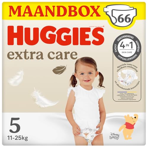 Huggies Extra Care Pañal para bebé con Disney Talla 5 (12-22 kg), 2 packs x 33 …