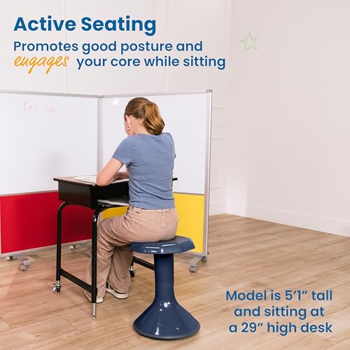 Image of ECR4Kids ACE Active Core Engagement Wobble Stool, 18-Inch Seat Height, Flexible Seating, Navy