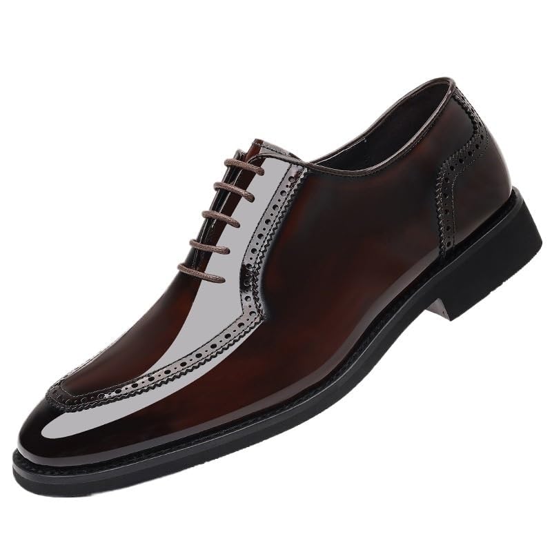 Men's Business Oxford Shoes, Walking Fashion Classic Lace Up Low Top Tuxedo Dress Shoes for Men