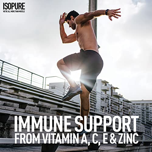 Image of Isopure Whey Protein Isolate Powder with less than 1.5gm of Carbs and Vitamins for Immune Support - 1 kg Cookies & Cream, Vegetarian protein for Men & Women. Offer Pack