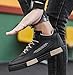 Hhhchpm Men's Fashion Skate Walking Shoes Road Running Skateboarding Sneakers (Black,7.5)
