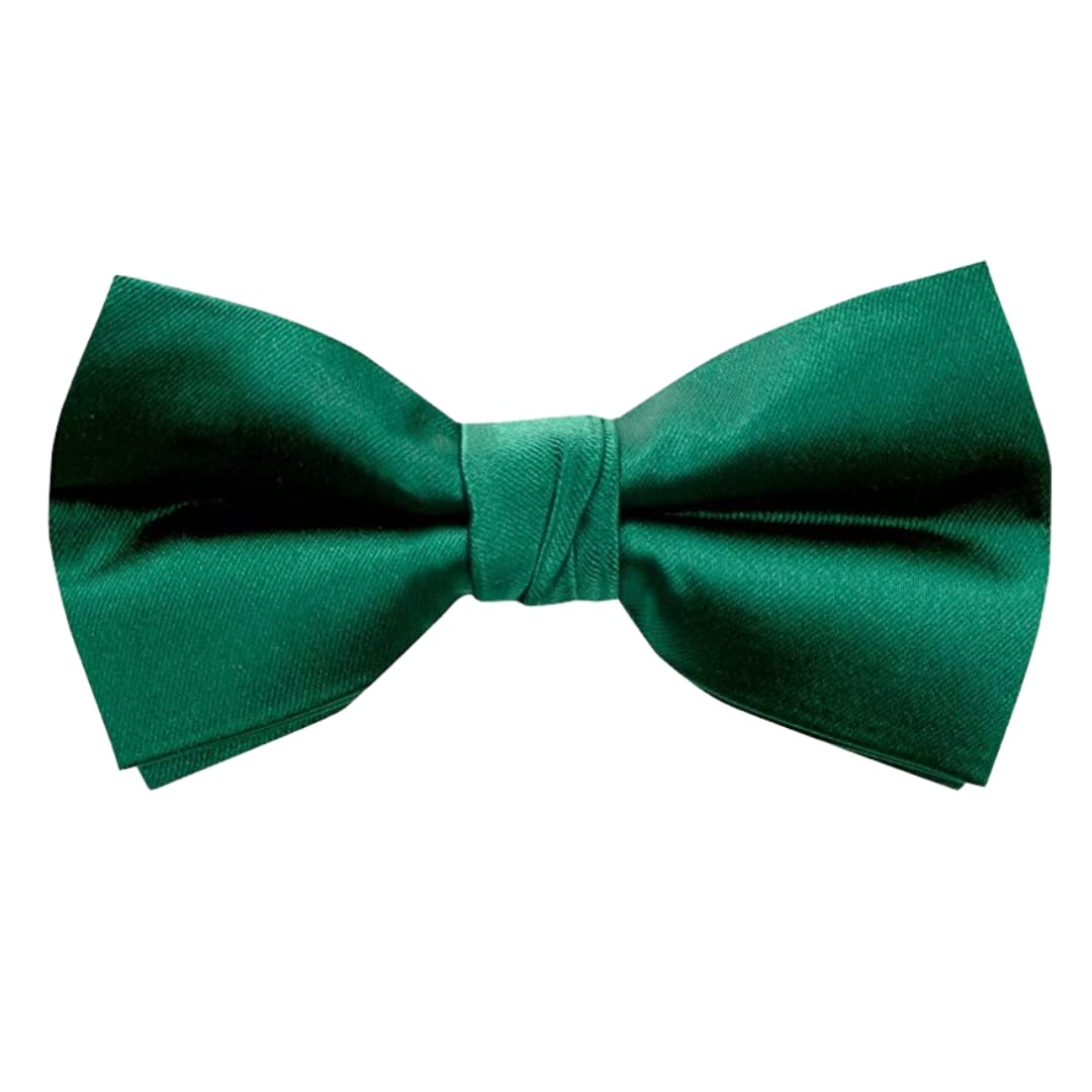 Premium Satin Bow Tie for Men | Adjustable Neckband for Perfect Fit | Handcrafted Bow Tie for Suits, Blazers & Tuxedo for Formal Events & Weddings (Green)-image-33