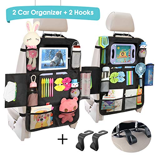 Car Back Seat Organizer - Universal Car Seat Back Protectors Kick Mats