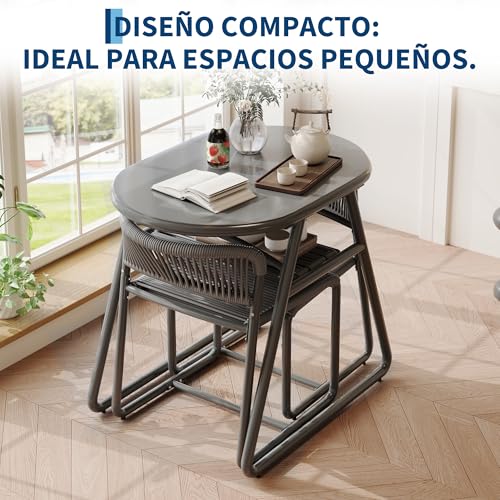 Ensemble bistrot extérieur anticorrosion : la solution durable pour petits balcons et terrasses - 5