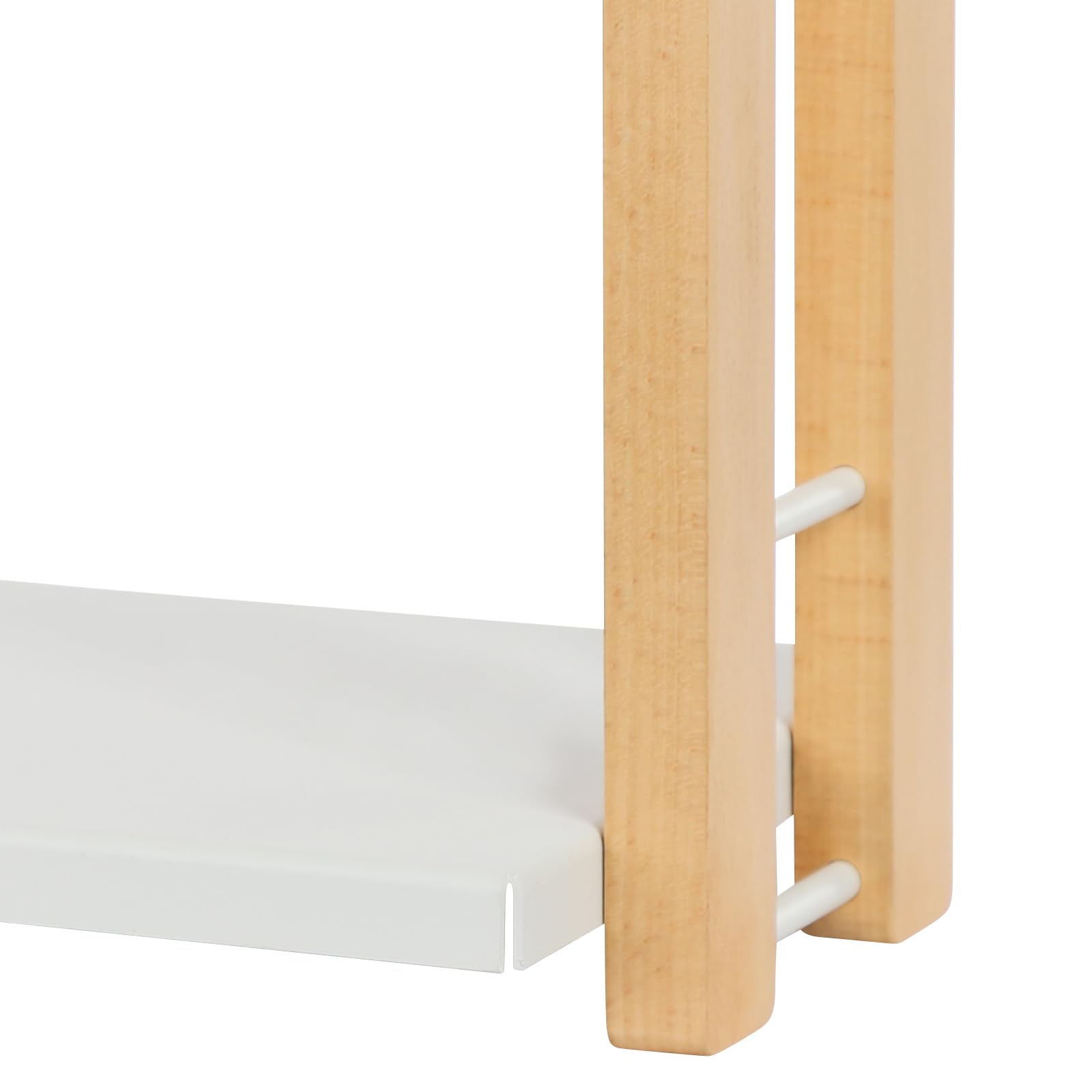 Organizer da scrivania, mensola da bagno a 2 livelli, per riporre utensili da cucina, spezie e cosmetici, bianco