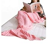 KFZ Manta de punto de cola de sirena para decoración del hogar, 50 x 90 cm bebé)