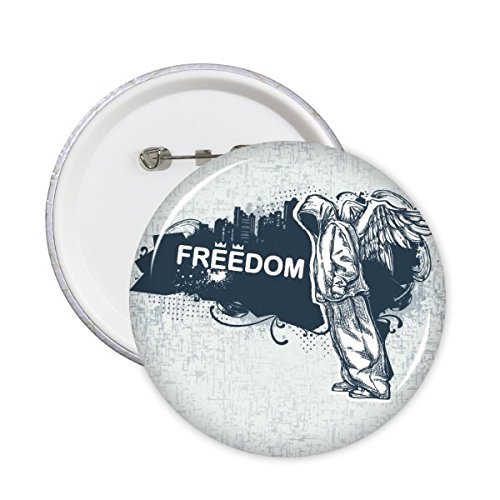 Badge rond illustration ange hip-hop et graffiti lot de 5