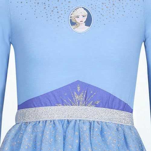 Disney Frozen Elsa and Anna Girls Tutu Long Sleeve Dress for Toddler and Little Kids3
