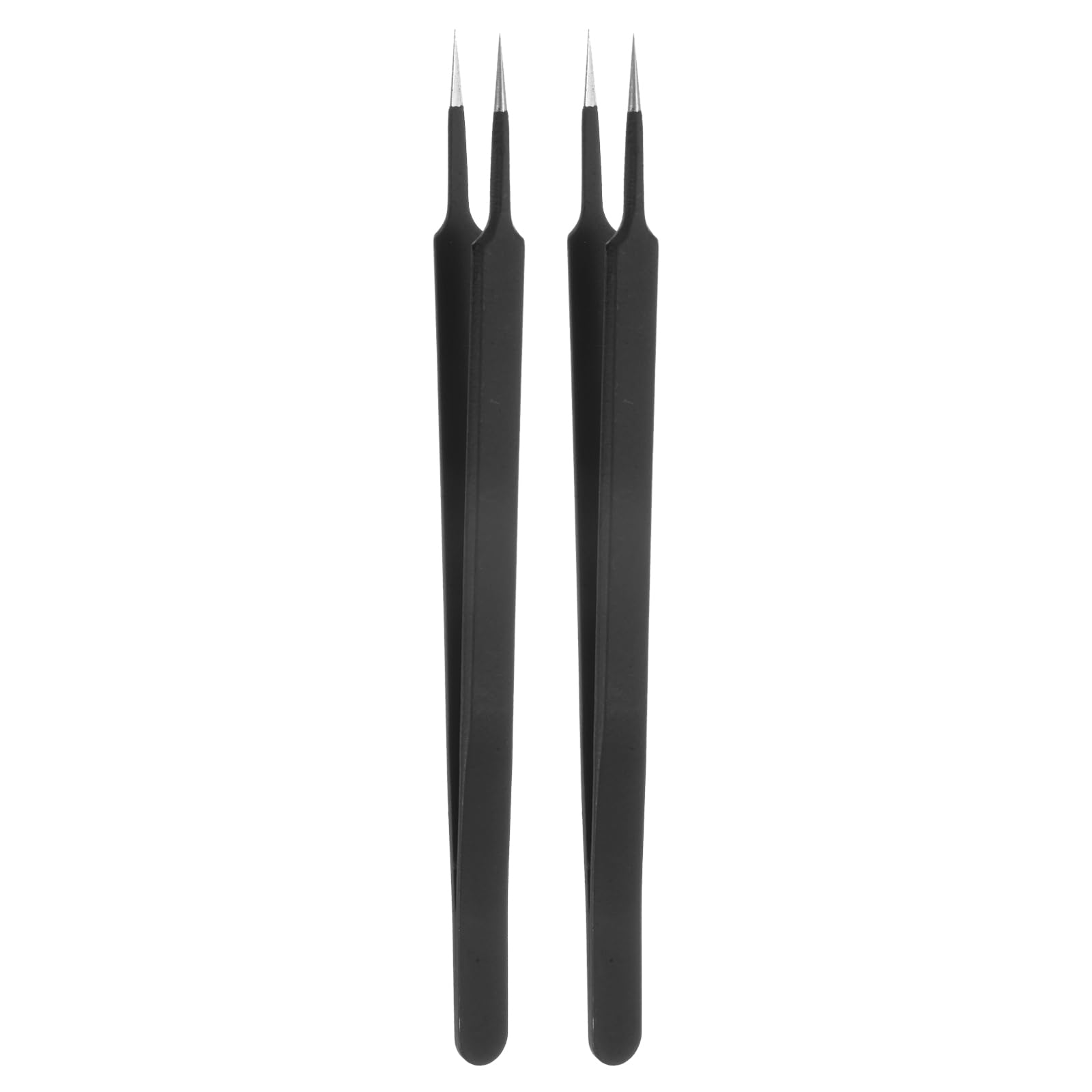 HARFINGTON 2pcs Stainless Steel Precision Tweezers 6.3 Inch Long Handle Pointed Tip Tweezers Multi Purpose for Craft Industrial Work Laboratory Use,