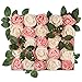 Meiliy 40pcs Artificial Flowers Peony Cream+Blush Pink Rose Heads Real Looking Foam Peonies Bulk w/Stem for DIY Wedding Bouquets Boutonnieres Corsages Centerpieces Wreath Supplies Cake Decorations ...