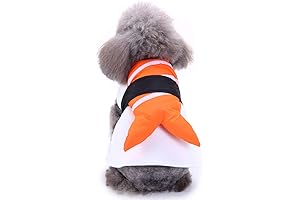 Halloween Fancy Fleece Dogs Cats Warm Costume Coat Shrimp Sushi For Teddy, Pug, Chihuahua