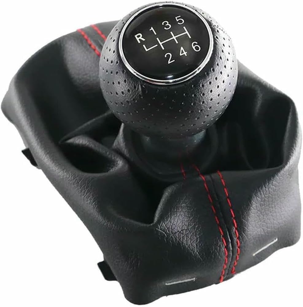 Gznbb R123456 Type 3 Car Manual Gear Shift Knob Boot Cover Gaiter Lever Shifter Handle Stick, For Audi A3 S3 8L 2001-2003