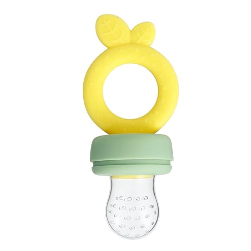 Miniatura 8 de PandaEar Paquete de 3 chupones de silicona para bebés con 3 tamaños de bolsas de silicona, alimentador de malla sin BPA para bebés