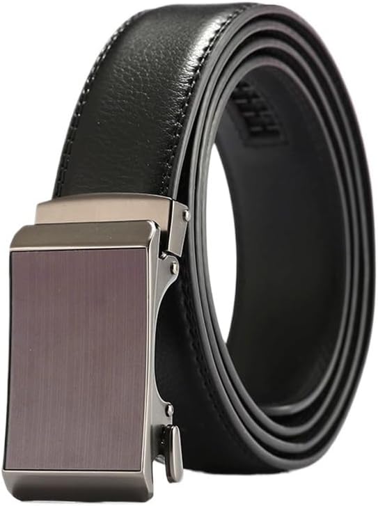 Leather Belt Men's Automatic Buckle Pants for Business Casual Wear