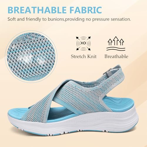 Image of Womens Orthopedic Sandals Ladies Recovery Sport Sandals with Arch Support