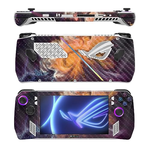 Image of MightySkins Carbon Fiber Skin Compatible with Asus ROG Ally - Swirl Galaxy | Protective, Durable Textured Carbon Fiber Finish | Easy to Apply