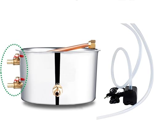 Miniatura 3 de Shine Still - Destilador de alcohol, kit de destilería de cerveza casera de 13.2 galones con olla de acero inoxidable y bomba de agua de barril de