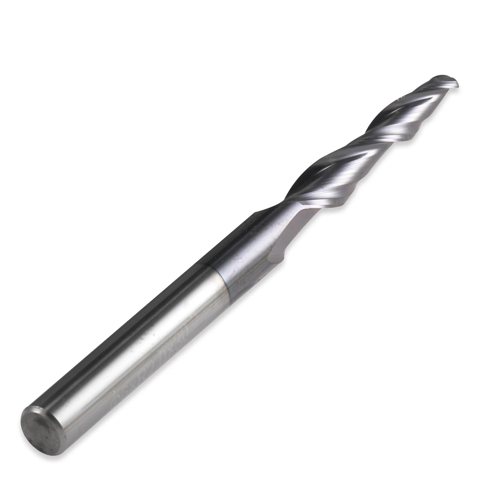 1pcs 6mm Shank Tapered Ball Nose End Mill, HRC55 Solid Carbide Router Bit for Precision Woodworking(R0.25x30.5xD6x75L)