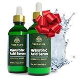 Tree of Life Beauty Hyaluronic Acid Serum, Skin Brightening Face Oil for Dark and Age Spots, Facial Serums for Dry and Sensitive Skin Care with Vitamin E for Soft Smooth Skin, 2 Fl Oz, (Pack of 2)