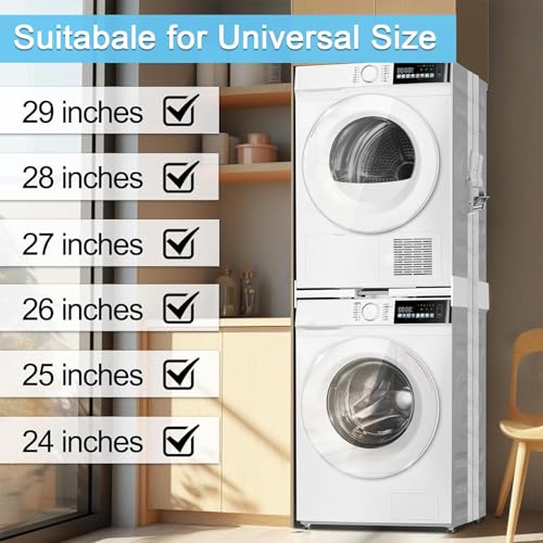 Image of Kiss Core Upgrade Washer Dryer Stacking Kit, Universal Washer Dryer Stacking Kit Adjustable 29 /28 /27 /26 /25 /24 Inch, Small Space Saving Solution Stacking Kit for Washer and Dryer with Ratchet Strap