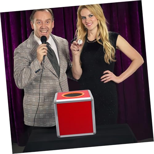 Caja de rifa roja de aluminio para eventos y sorteos reutilizable 5