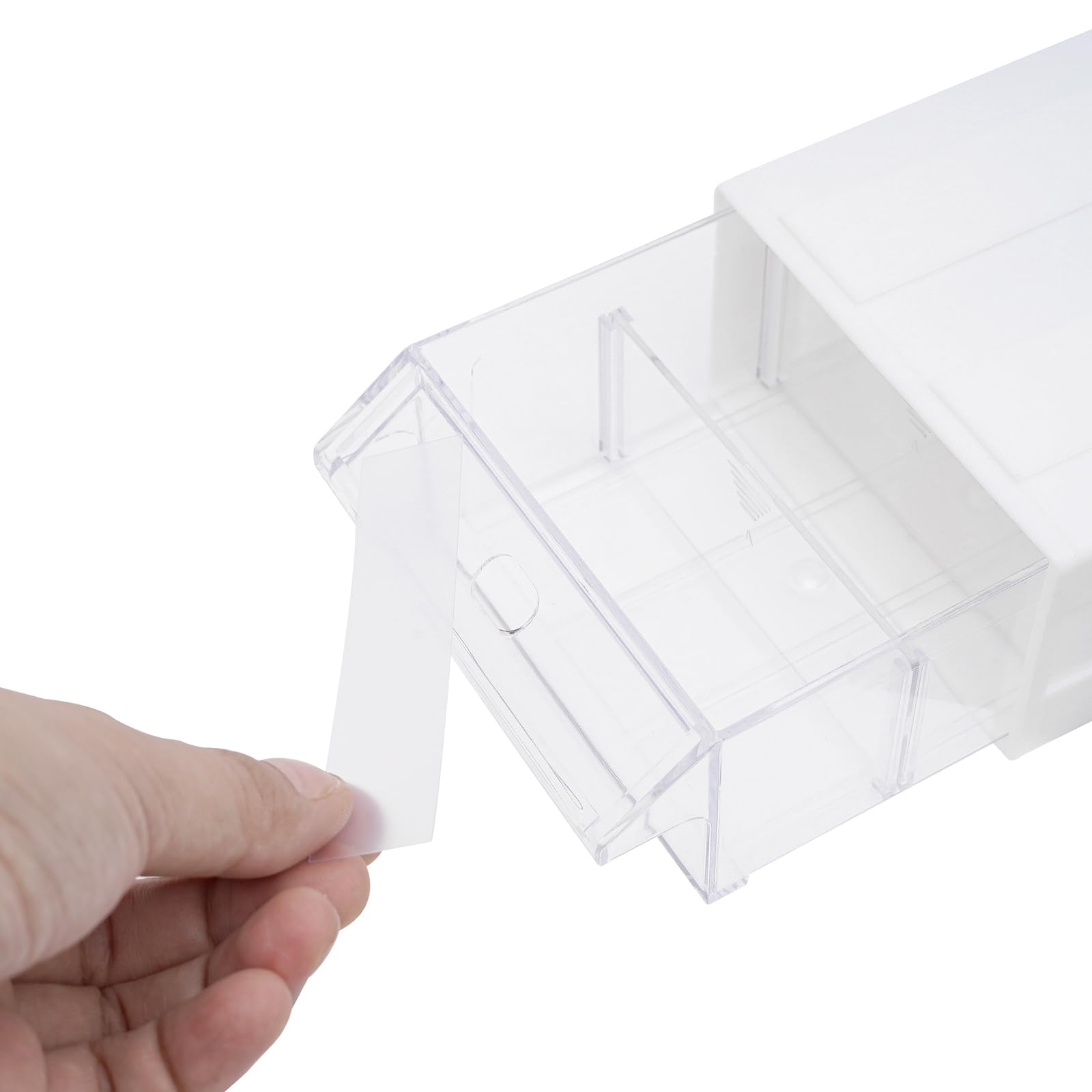 12 scatole di plastica trasparente con 24 dividers e 12 giorni per carte di archiviazione, impilabili, cassetto, organizer multistrato, per cancelleria, materiali da ufficio, gioielli