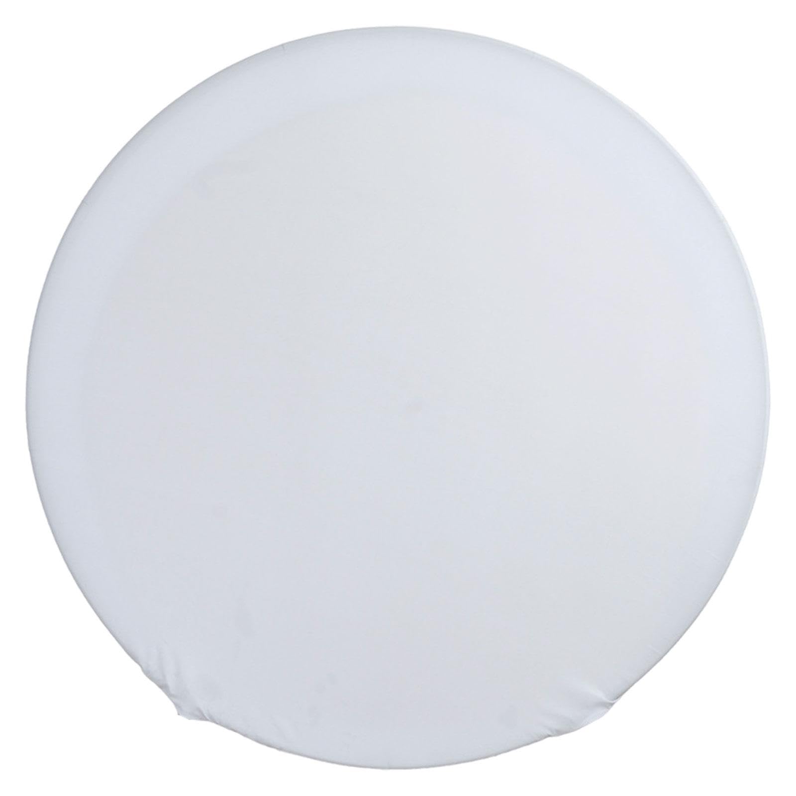Copertura Poliestere Copertura per Struttura Cerchio Elasticizzata Resistente alle Intemperie Utilizzo Ripetuto Adatta a Festa Matrimonio, Bianco 180 Cm