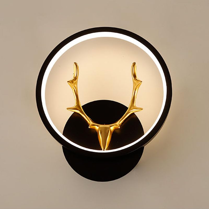 Image of Imported led Deer Wall lamp for Living Room,Bedroom,Dinning Room (Modern-B /L /Round)