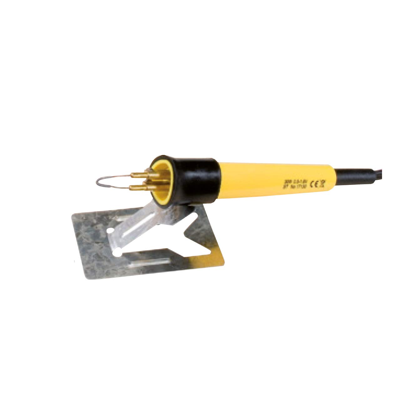 PEBARO 0290 - Stazione professionale con pirografo e 3 fiocchi a fuoco, regolazione continua della temperatura, per scrivere, disegnare e bruciare su legno e altri materiali, giallo