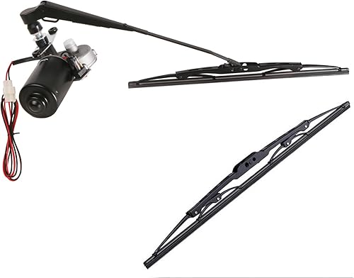 Miniatura 3 de UTV Windshield Wiper Kit Compatible With UTV Golf Cart Polaris Ranger RZR 800 900 1000 Can Am Kawasaki MULE Universal 12V Electric Motor 110 Degree