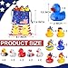 SCIONE Patriotic Rubber Ducks - 24 Pcs Independence Day Novelty Funny Squeeze Baby Shower Bathtub Ducks for Fourth of July Party Supplies