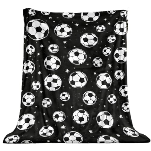 Couverture imprimée football en microfibre douce jeté de lit salon